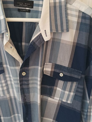 Zara Man shirt XL like new, white and blue