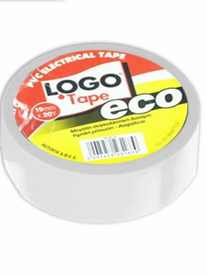 Μονωτική ταινία LOGO λευκή 1,9cm x 20m καινούργια