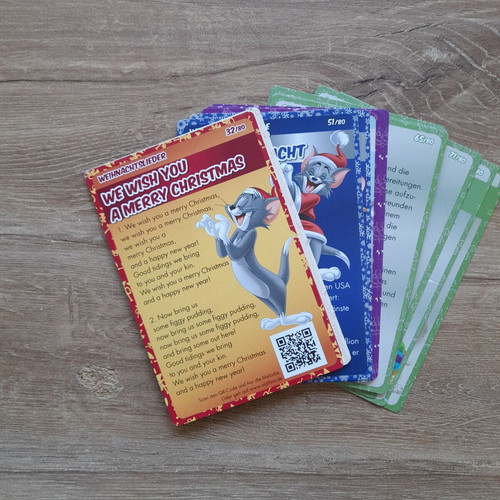 German language cards used, 33 of 80 included