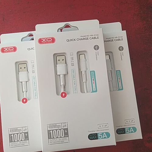 XO NB-Q166 5A USB Type-C fast charge cables pack of 4 white