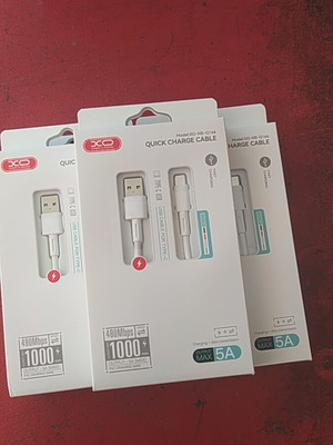 XO NB-Q166 5A USB Type-C καλώδια γρήγορης φόρτισης πακέτο 4 άσπρα