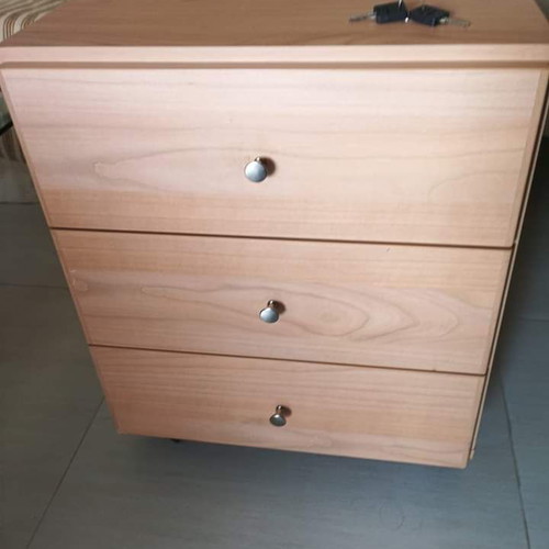 SATO office drawer like new, wheeled with three drawers and keys