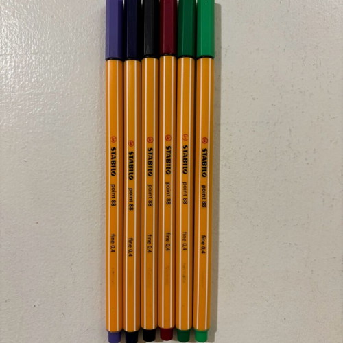 Stabilo point 88 set of 6 markers like new