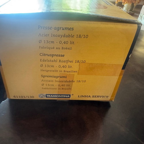 Tramontina Stainless Citrus Juicer New