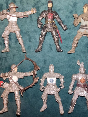 Chap Mei knight figures used, pack of 6 pieces