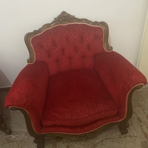 Rococo style vintage living room armchairs set of 2 used
