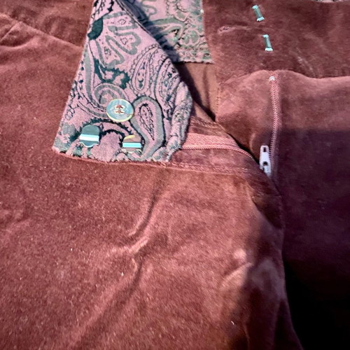 David Bitton velvet suit used with bermuda shorts, size Medium
