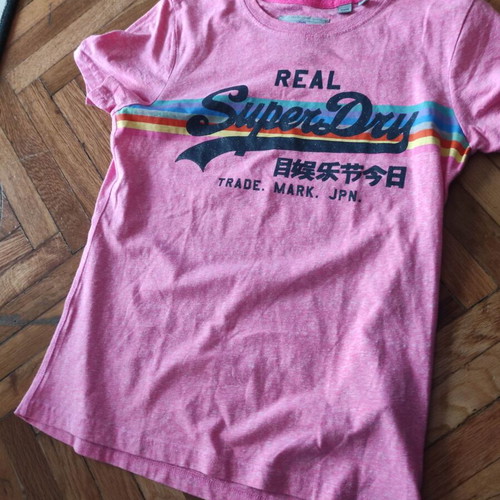 Superdry t-shirt used, pink, size M