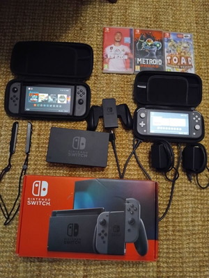 Nintendo Switch Mega Pack with 2 Consoles and Games like new