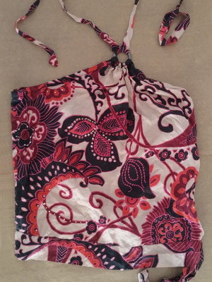 Backless top pink and purple like new, size S