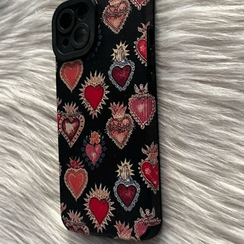 Phone case like new with Sacred Hearts pattern for iPhone 13 and 14
