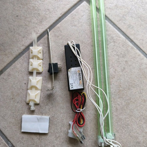 Neon lighting kit for desktop, green twin lamp