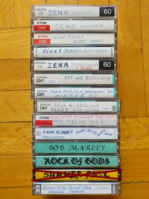 13 foreign rock and blues cassette tapes