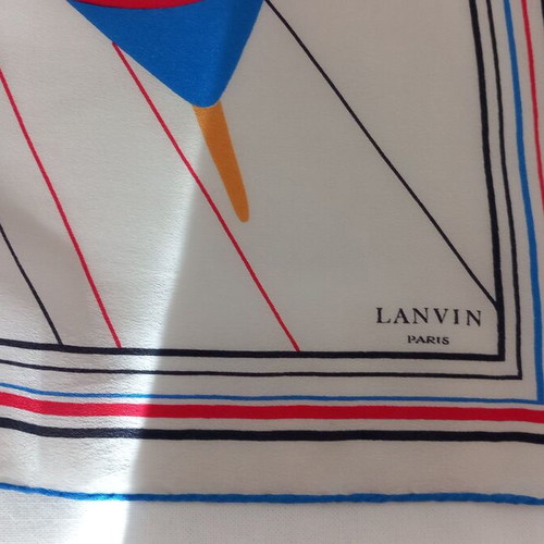 Silk scarf Lanvin Paris like new, multicolored 78x75 cm