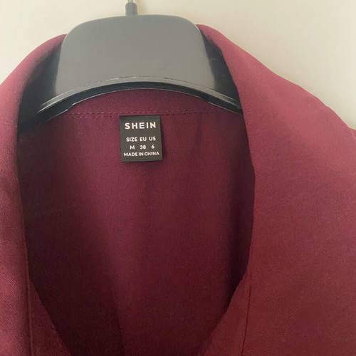 Bordeaux long dress like new with belt and documents size M