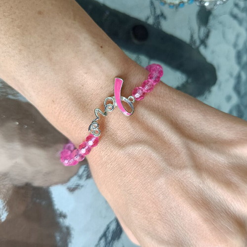 Breast Cancer Awareness Bracelet like new, pink