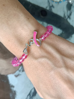 Breast Cancer Awareness Bracelet like new, pink