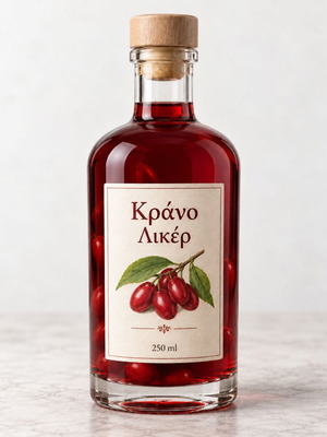Χειροποίητο λικέρ κράνα, 250 ml