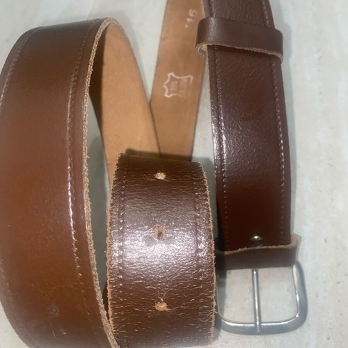 Brown leatherette belt used in excellent condition