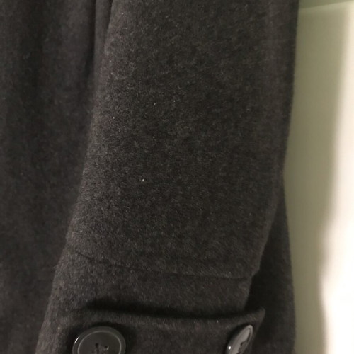 Women's gray coat with hood and pockets