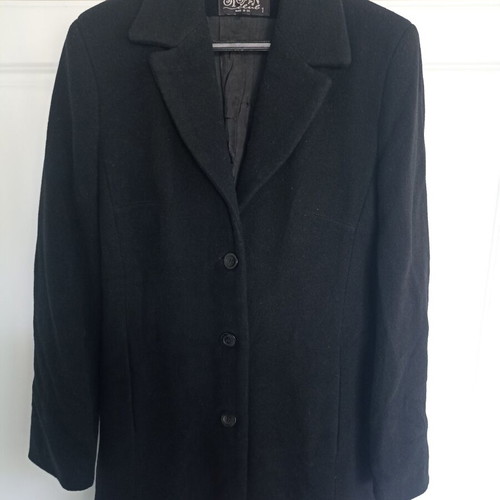 Sisan Club vintage wool maxi coat, black, size S