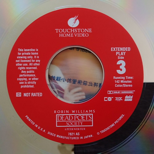 Dead Poets Society LaserDisc like new, drama
