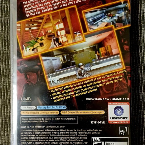 Tom Clancy's Rainbow Six Vegas PSP game used