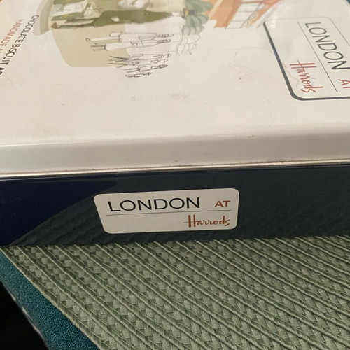 Harrods metal biscuit tin like new