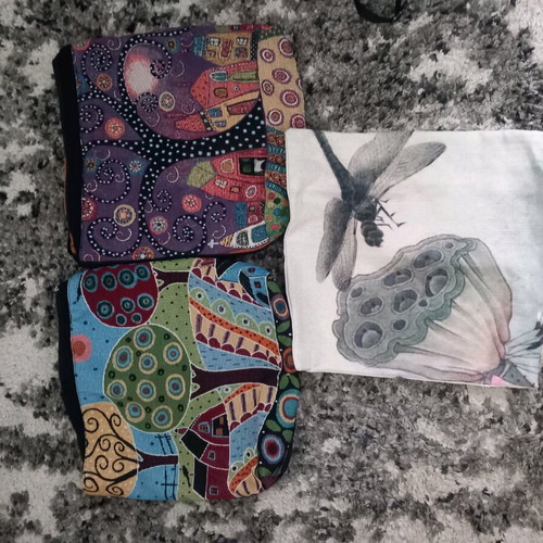 Decorative pillowcases used, pack of 3