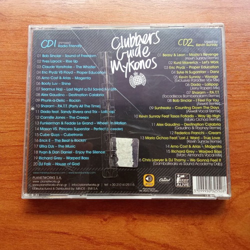 Mykonos Clubber's Guide double CD used, 1980s 1990s