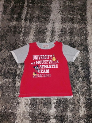 Mickey children's t-shirt like new, gray and red, for 2-3 years old