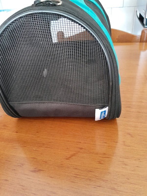 Pet carrier bag for small dogs and cats, used