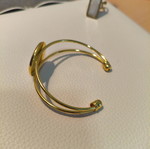 Handmade stainless steel bracelet with white resin, like new