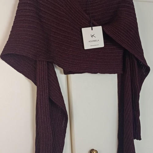 Ioanna Kourbela 2550 Dianalux Shimmering Water cardigan new vintage brown