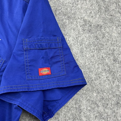 Dickies medical nurse shirt XL blue used with pockets