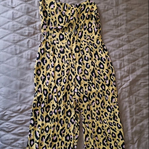 River Island leopard print jumpsuit size 42 like new