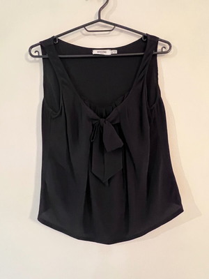 Moschino Jeans silk sleeveless top like new, black, size S
