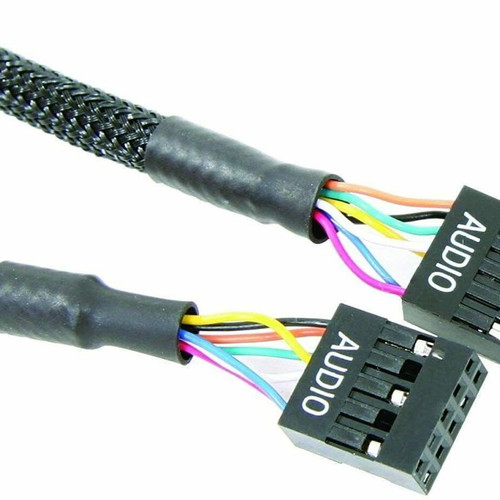 Internal audio motherboard extension cable 45cm black sleeved, like new