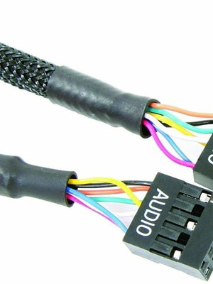 Εσωτερικό καλώδιο επέκτασης ήχου μητρικής 45cm σε άριστη κατάσταση, μαύρο πλεγμένο