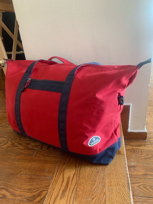 Samsonite пътна чанта използвана, синя и червена, около 60x30x15 см