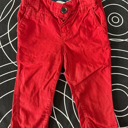 Baby pants red 4-6 months 68 cm like new, cotton