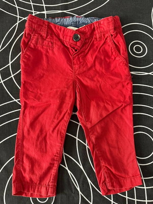 Baby pants red 4-6 months 68 cm like new, cotton