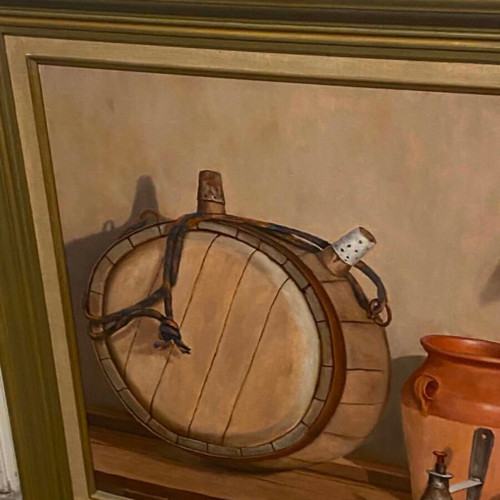 Th. Delis surrealist painting 1977