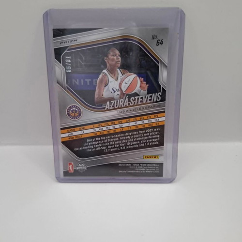 Panini 2025 Prizm WNBA Azura Stevens Los Angeles Sparks Orange Prizm like new