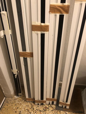 Pleated balcony door screens like new, set of two