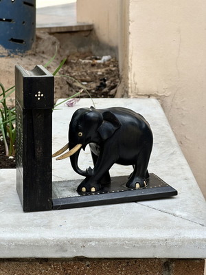 Ξύλινο διακοσμητικό κουτί αποθήκευσης με μορφή ελέφαντα