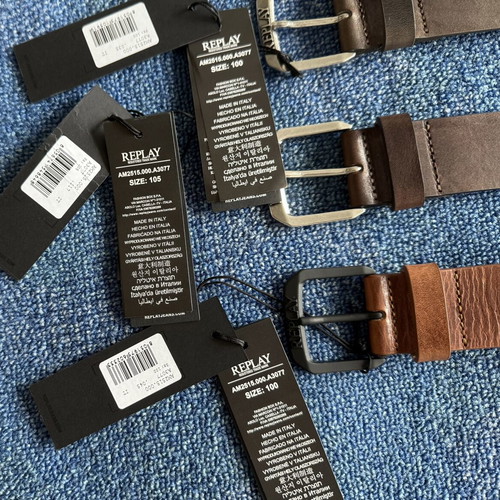 Replay and Strellson men's belts new, genuine leather