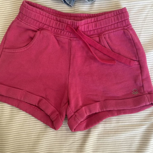 Benetton shorts like new, size 122 cm, blue and pink