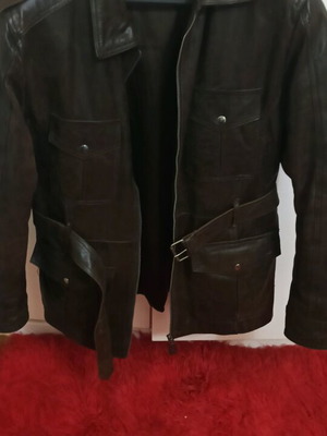 Яке имипалто ново от камилска кожа кафяво XL