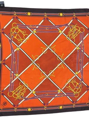 Bogner μεταχειρισμένο μεταξωτό φουλάρι με принт, πολύχρωμο, 86x86 εκ